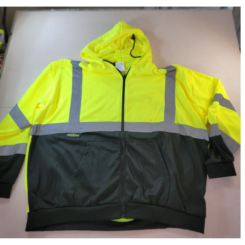 Radians Radwear Hi-Vis Safety Hoodie ANSI Class 3 SJ01B-3ZGS Yellow Black 4X